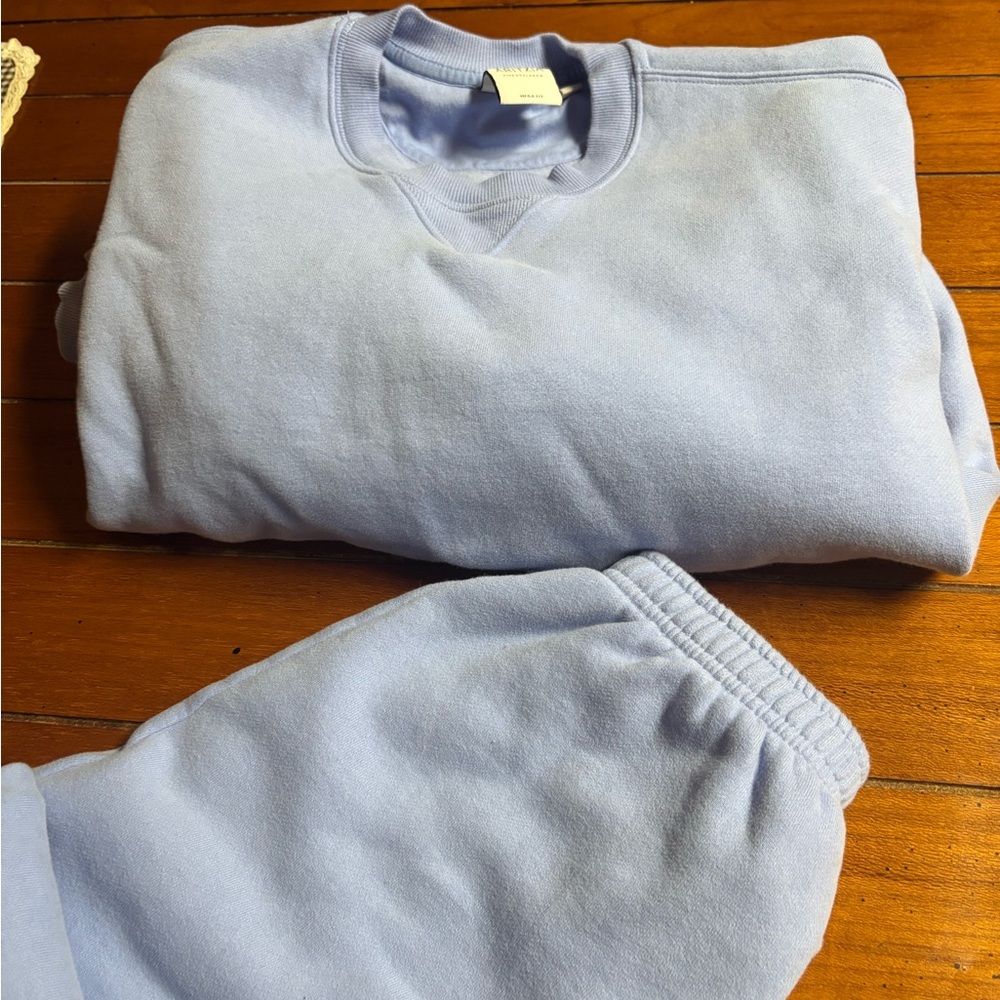 Dayflower blue Aritzia Sweatshirt and Sweatpants Set - Picture 4 of 6